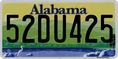 AL license plate 52DU425