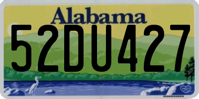 AL license plate 52DU427