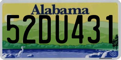 AL license plate 52DU431