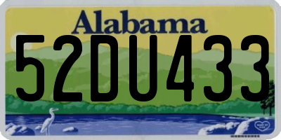 AL license plate 52DU433