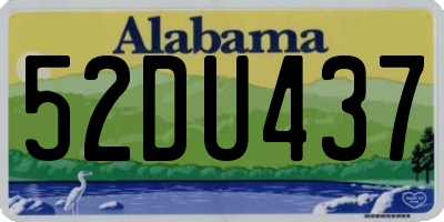 AL license plate 52DU437