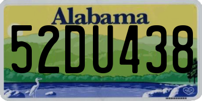 AL license plate 52DU438