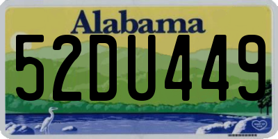 AL license plate 52DU449