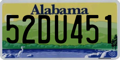 AL license plate 52DU451