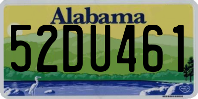 AL license plate 52DU461