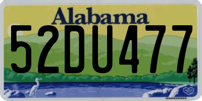 AL license plate 52DU477