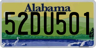 AL license plate 52DU501