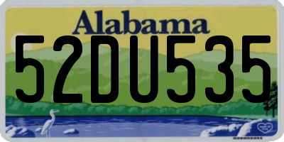 AL license plate 52DU535