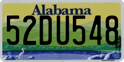 AL license plate 52DU548