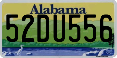AL license plate 52DU556