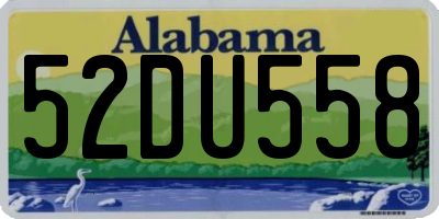 AL license plate 52DU558
