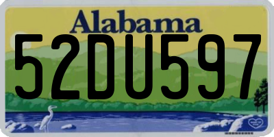 AL license plate 52DU597
