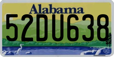 AL license plate 52DU638