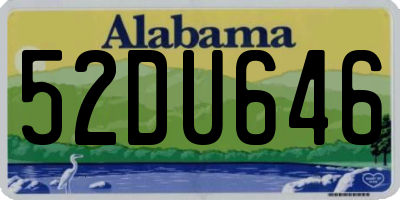 AL license plate 52DU646