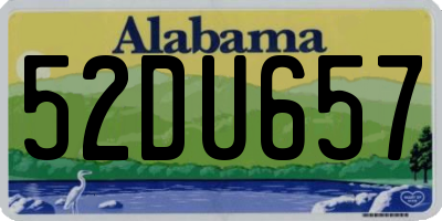 AL license plate 52DU657