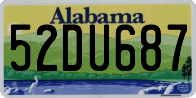 AL license plate 52DU687