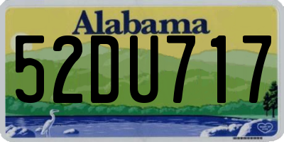 AL license plate 52DU717