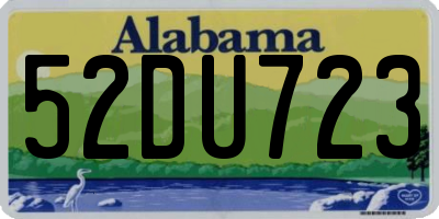 AL license plate 52DU723