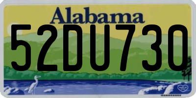 AL license plate 52DU730