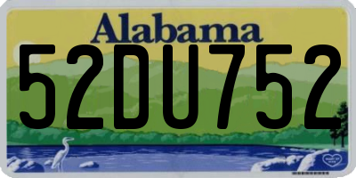 AL license plate 52DU752