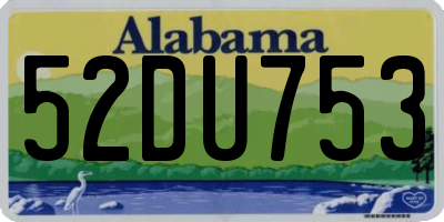 AL license plate 52DU753
