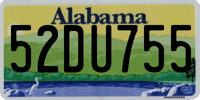 AL license plate 52DU755
