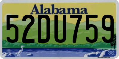 AL license plate 52DU759