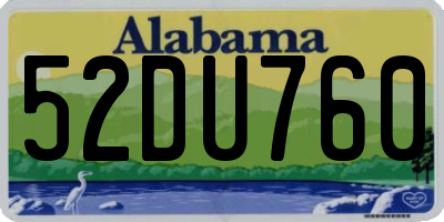 AL license plate 52DU760