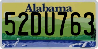 AL license plate 52DU763