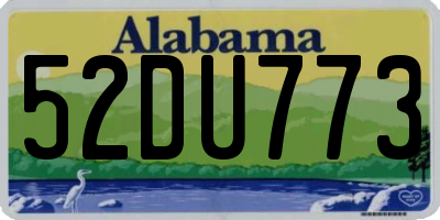 AL license plate 52DU773
