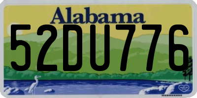 AL license plate 52DU776