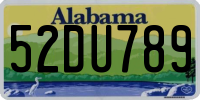AL license plate 52DU789