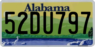 AL license plate 52DU797