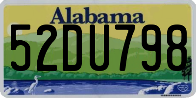 AL license plate 52DU798