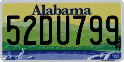 AL license plate 52DU799