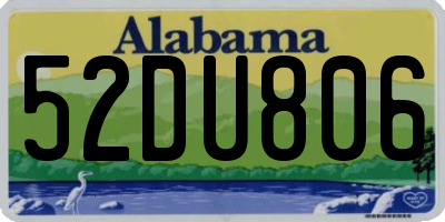 AL license plate 52DU806
