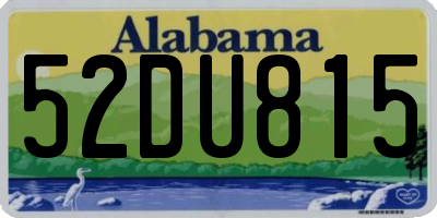 AL license plate 52DU815