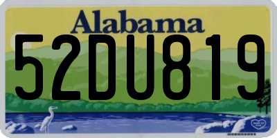 AL license plate 52DU819