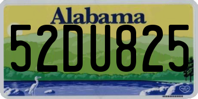 AL license plate 52DU825