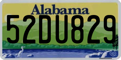 AL license plate 52DU829