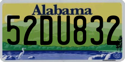 AL license plate 52DU832
