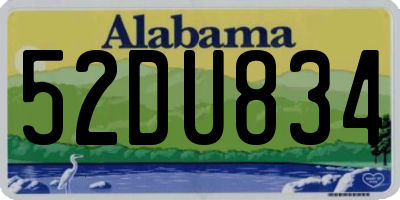 AL license plate 52DU834