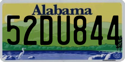 AL license plate 52DU844