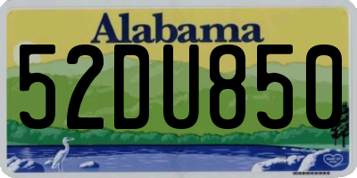 AL license plate 52DU850