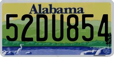 AL license plate 52DU854