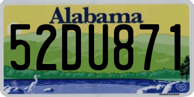 AL license plate 52DU871