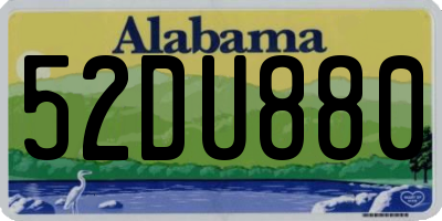 AL license plate 52DU880