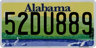 AL license plate 52DU889