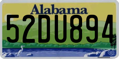 AL license plate 52DU894