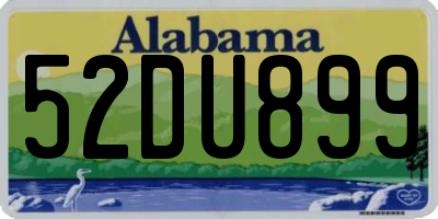 AL license plate 52DU899